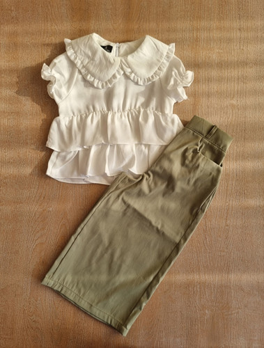 خرید شومیز سفید استین کوتاه