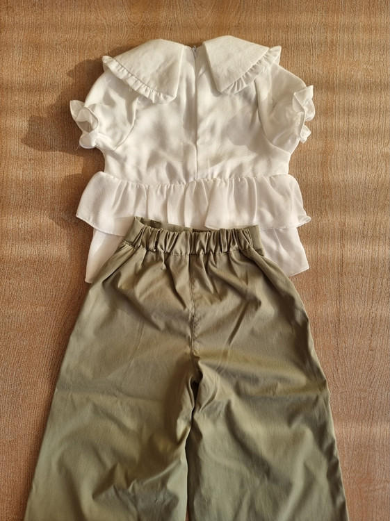 خرید شومیز سفید چین دار